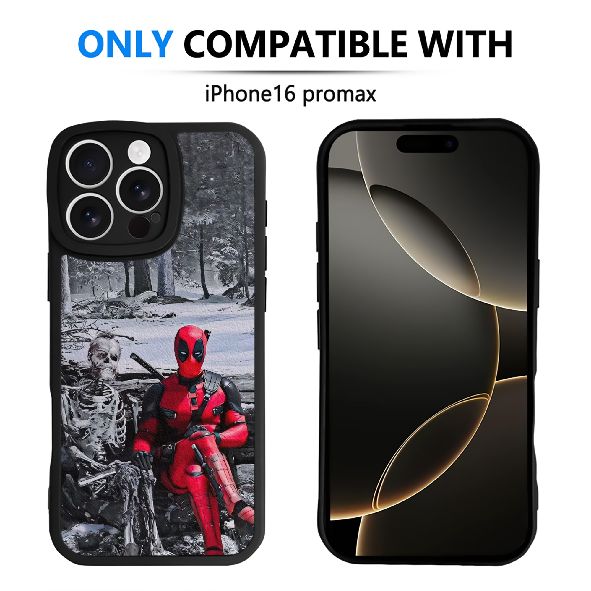 （画像用） Deadpool デッドプール 【iPhone 16シリーズ対応】シリコンスマホケース（レザー調） 材質：シリコン